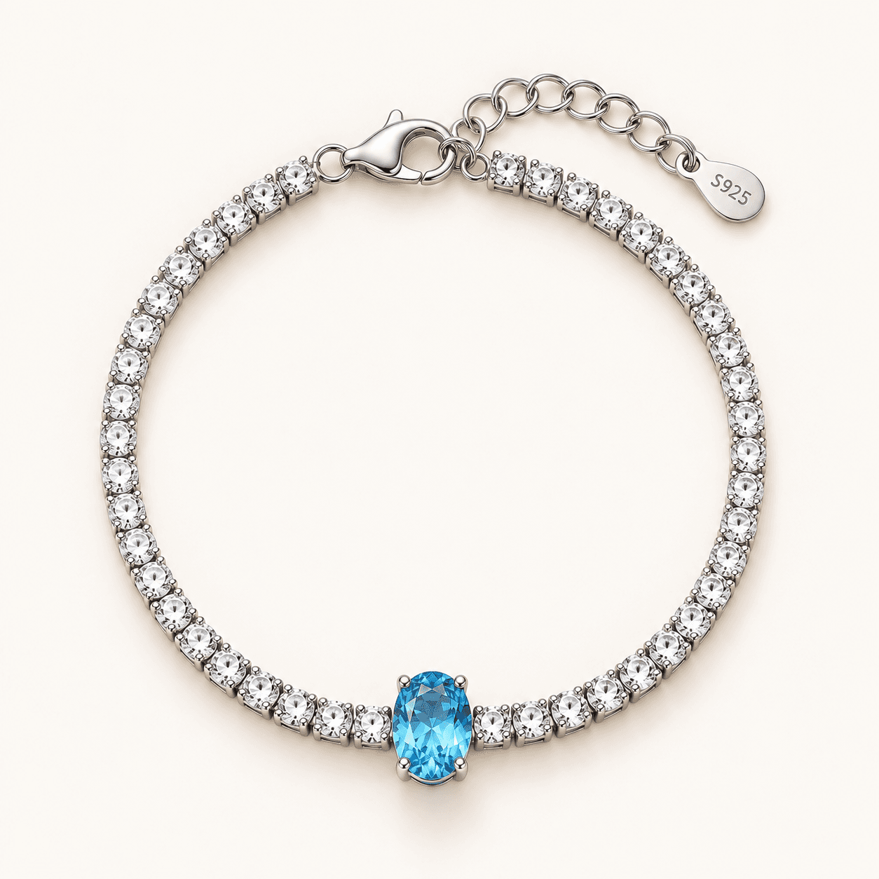 Aqua Tennis Bracelet